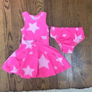 Never worn pink dress with stars